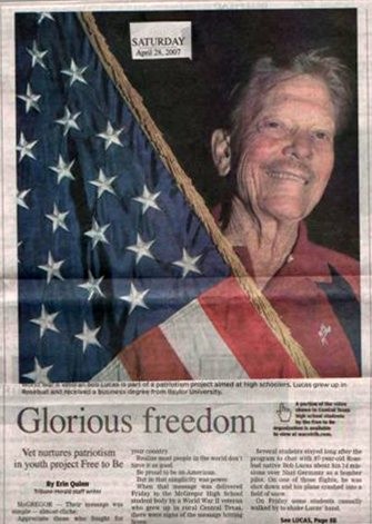 Waco Tribune Article Featuring WWII Veteran Bob Lucas